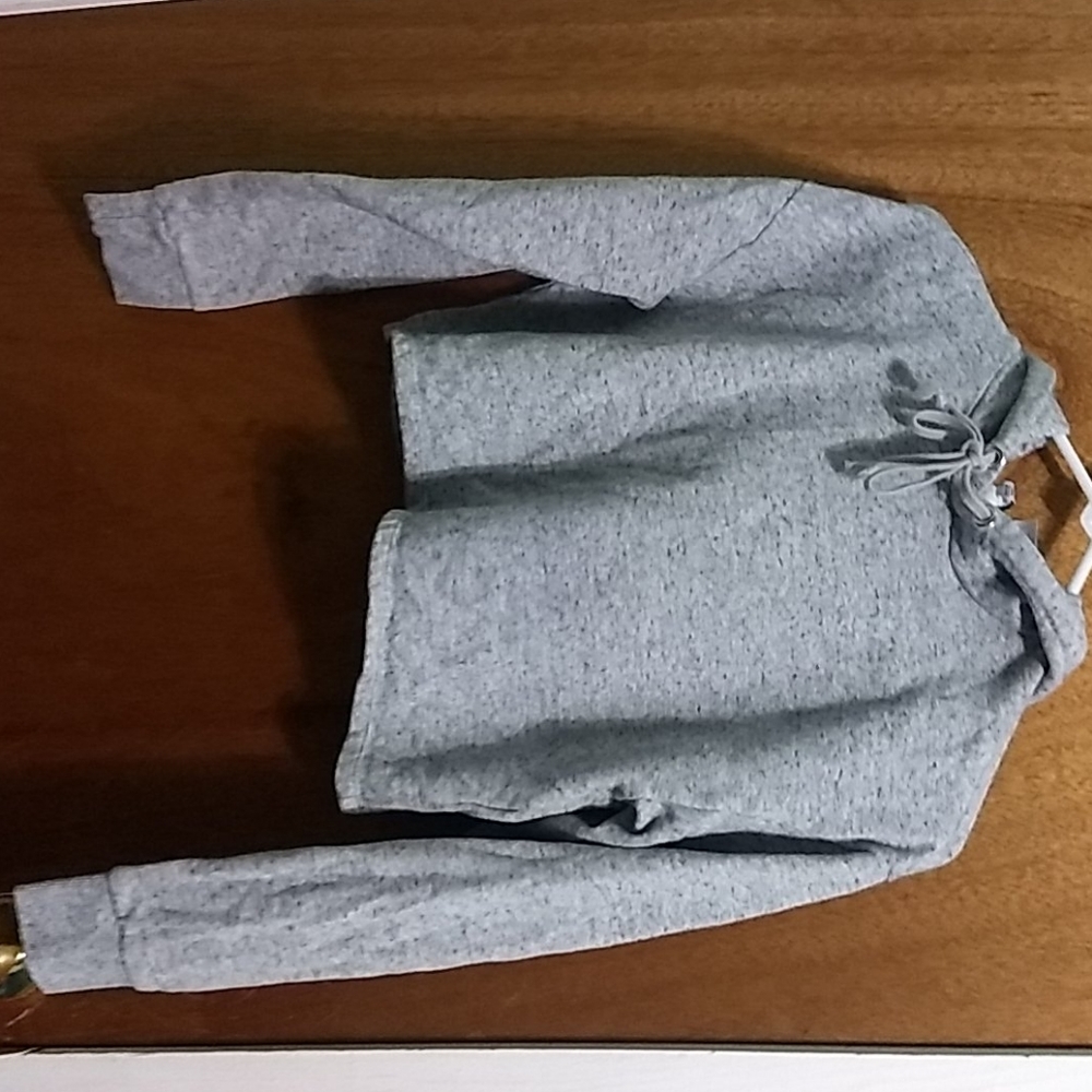 Gray cropped hoodie